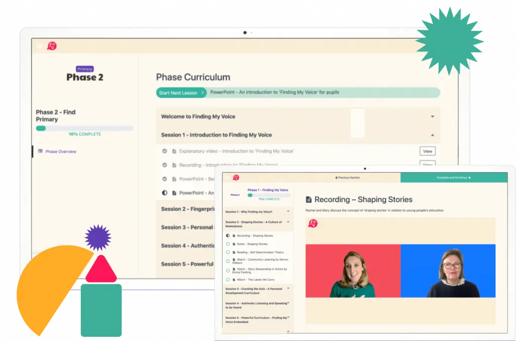 Finding My Voice Dashboard Image